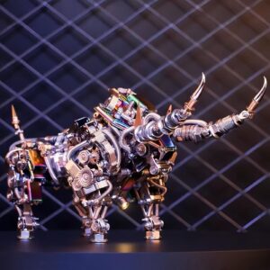 ZUNPINSPACE Adult 3D Metal Puzzles Bison Metal Model Kits 3D Metal Puzzles Mechanical Bulls Building Blocks Difficult DIY Assembly - High-end Gifts for Men