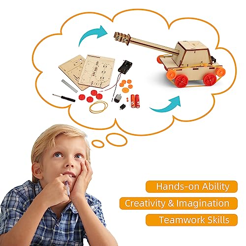 WESAYEE 6 in 1 Wood Car Building Kits for Kids, Woodworking Project, Wooden 3D Puzzles Model Kit for Ages 8-12