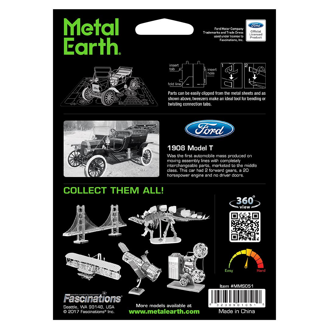 Fascinations Metal Earth 1908 Ford Model T 3D Metal Model Kit