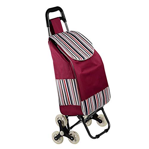 Collapsible Folding Wagon, Shopping Trolley, Folding Shopping Cart on Wheels Large and Lightweight Utility Trolley with Swivel Front Wheels,Detachable