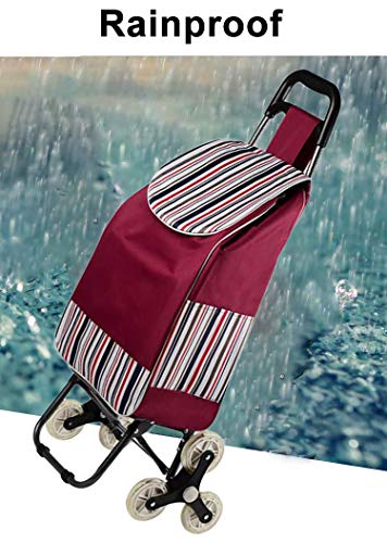 Collapsible Folding Wagon, Shopping Trolley, Folding Shopping Cart on Wheels Large and Lightweight Utility Trolley with Swivel Front Wheels,Detachable