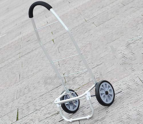 Collapsible Folding Wagon, Folding Shopping Cart Trolley, with Swivel Wheels and Seat Lightweight Waterproof No Noise Grocery Utility Rolling Hand Car