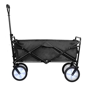 suuim collapsible folding wagon, outdoor folding utility wagon heavy duty garden cart, folding wagon utility truck, adjustable handle, portable camping trol