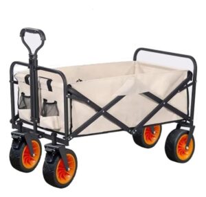 garden wagon folding wagon utility wagon outdoor utility wagon 8" wheel portable collapsible camping cart garden shop sport beach hand trolley bearing