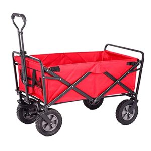 suuim collapsible folding wagon, outdoor folding utility wagon 4 wheeled folding camping cart, utility garden trolley, portable outdoor handcart with brake,