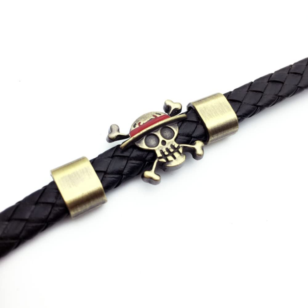 Aufruh One Piece Bracelet Pirate Wristband Anime Bracelets Accessories Anime Fan Bangles Jewelry Cosplay Prop Accessories Anime Bracelet Cuff Bangle Wrist Belt Jewelry Gift