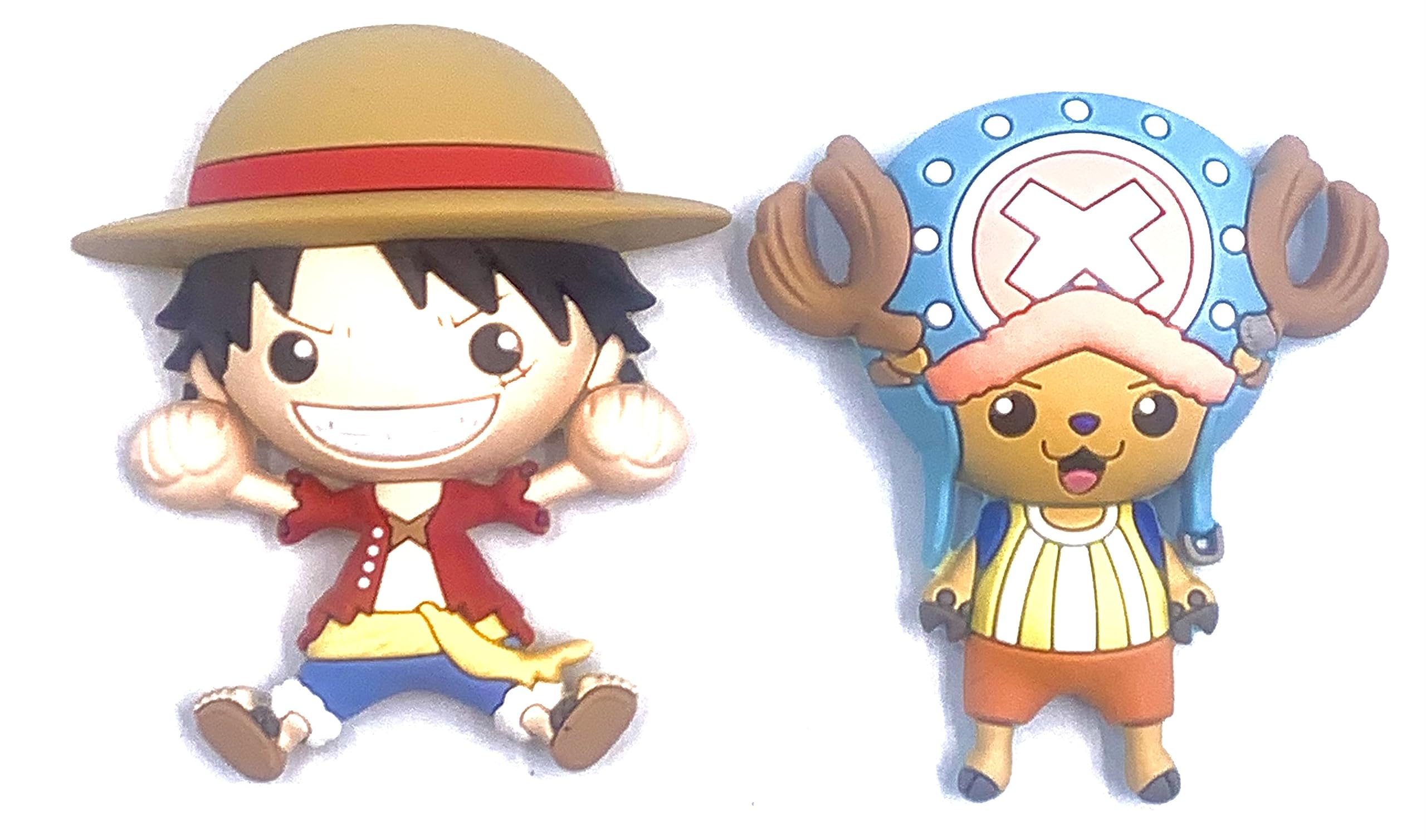 Monogram One Piece Monkey D. Luffy & Tony Tony Chopper 2 Piece 3D Foam Figure Magnet Set - Magnet for Refrigerators and Lockers