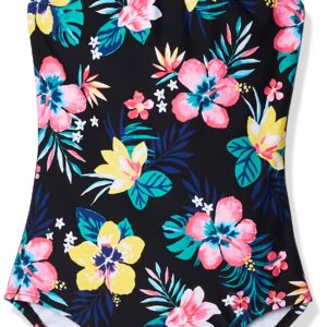 Kanu Surf Girls' Jasmine Beach Sport Halter One Piece Swimsuit, Brooke Black, 12