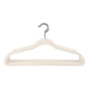 Simplify 10 Super Slim Velvet Huggable Hangers in Ivory