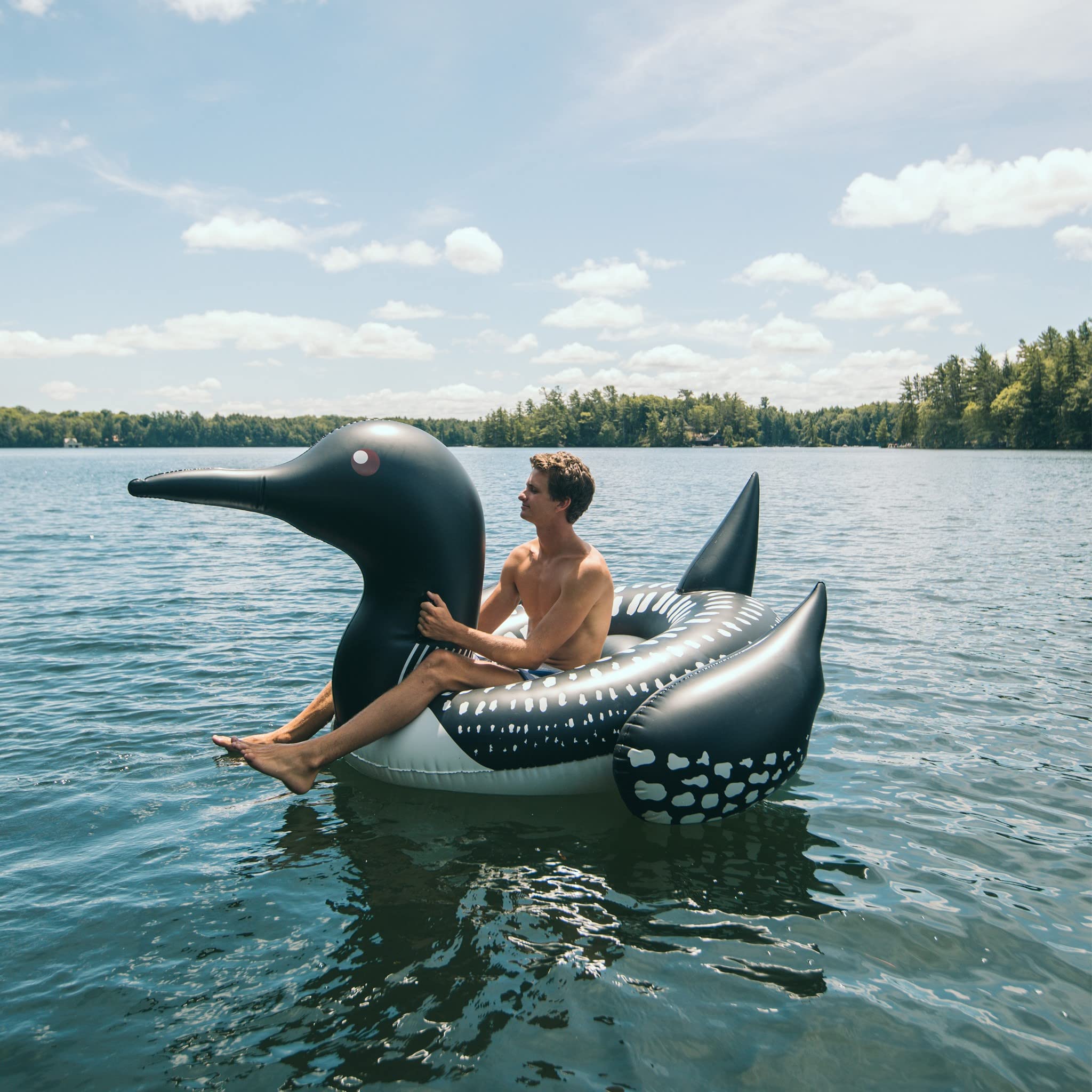 FLOAT-EH Loon Pool Float for Adults - Beach Floats are Thick, Durable, and Vinyl Designed - Lake Floaties Inspired by The North