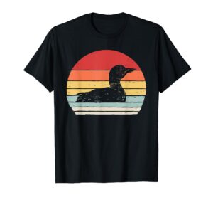 vintage retro common loon diver t-shirt