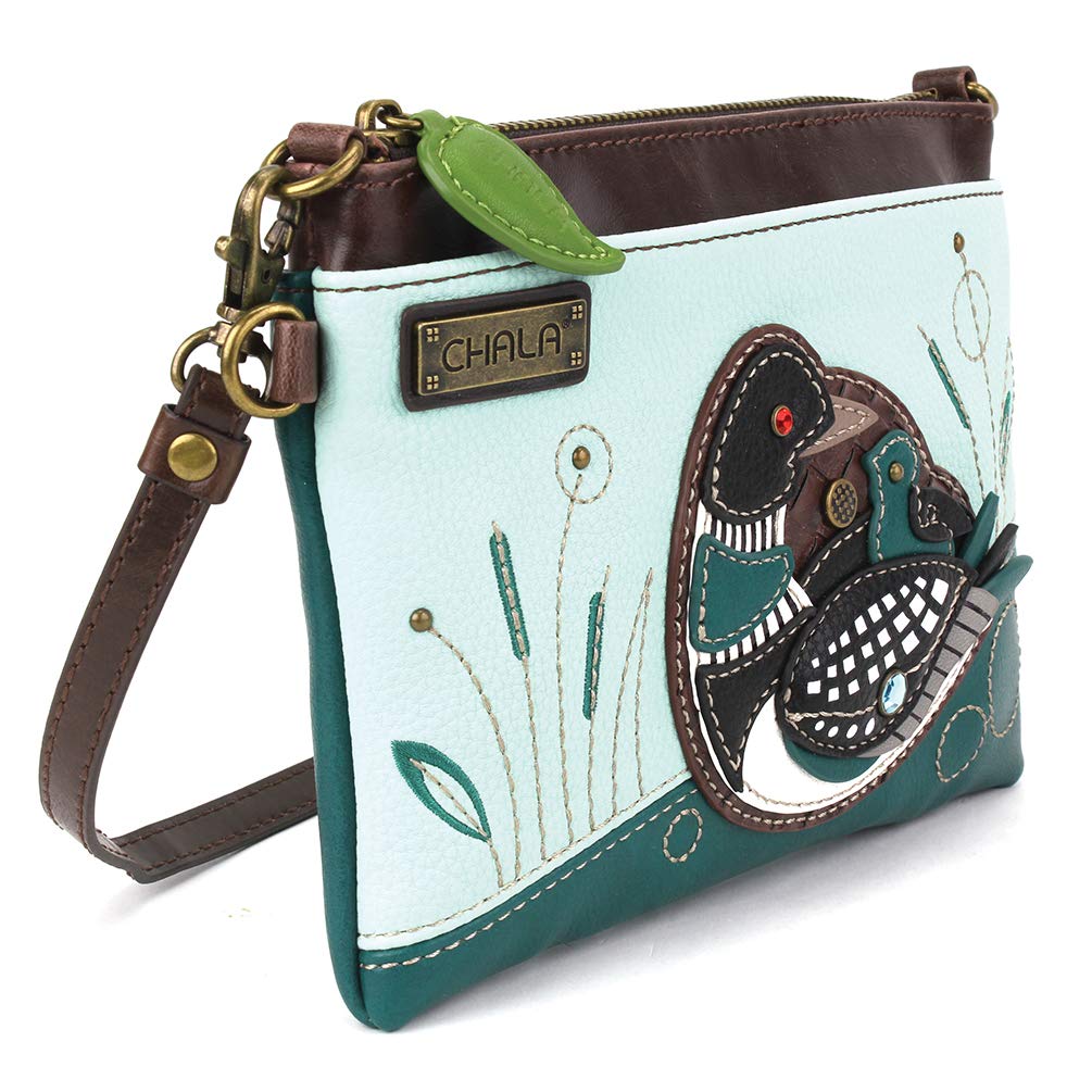 CHALA Mini Crossbody/Purse with Convertible Strap Stylish, Compact, Versatile - Loon Bird - blue