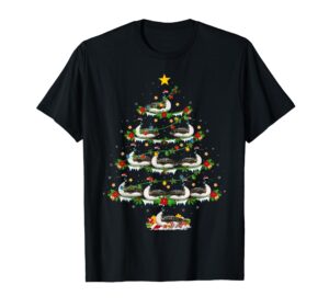 loon bird lover xmas lights loon christmas tree t-shirt