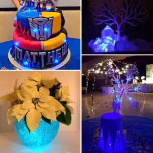 Neo LOONS® 100pcs/lot 100 X Blue Round Led Flash Ball Lamp Balloon Light long standby time for Paper Lantern Balloon Light Party Wedding Decoration