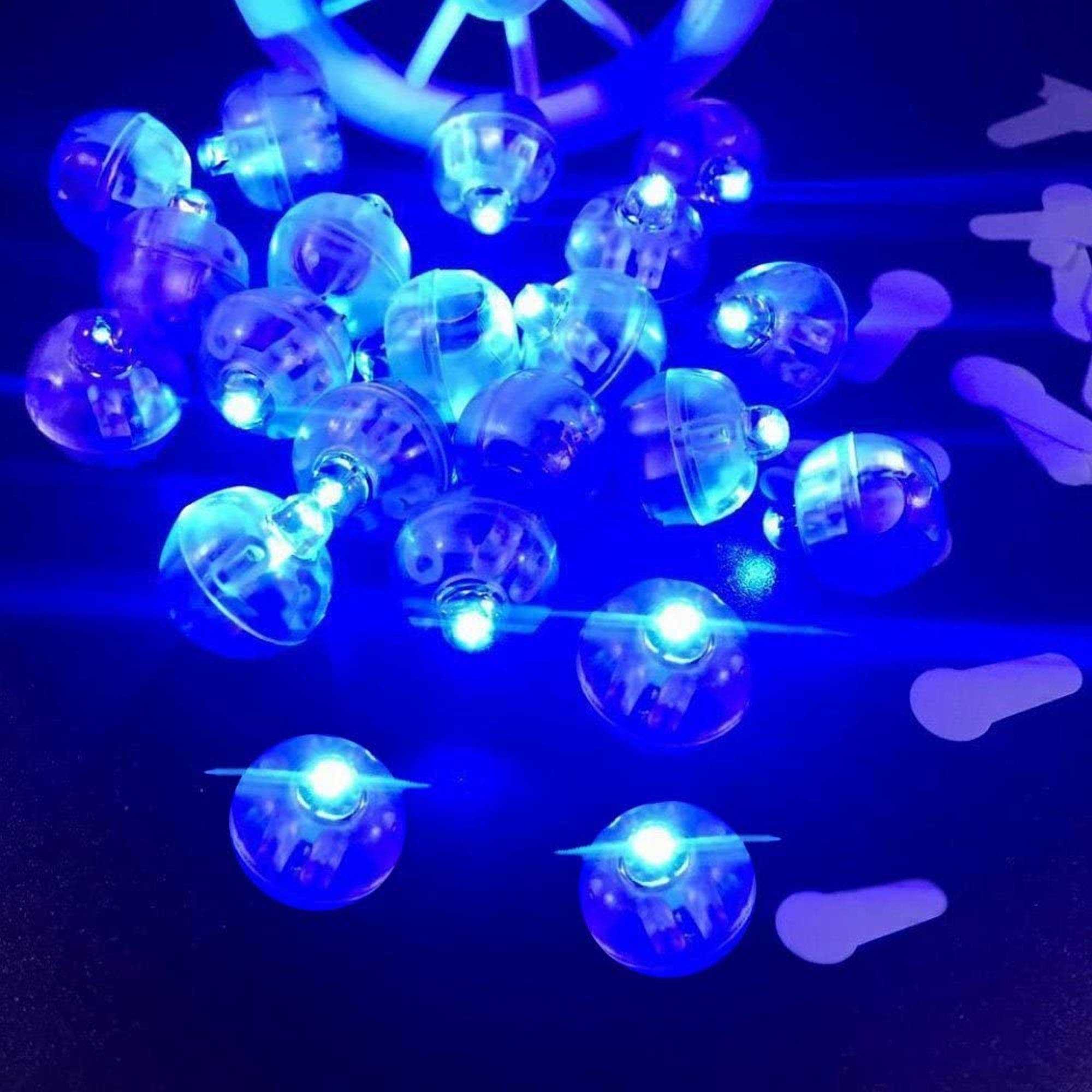 Neo LOONS® 100pcs/lot 100 X Blue Round Led Flash Ball Lamp Balloon Light long standby time for Paper Lantern Balloon Light Party Wedding Decoration