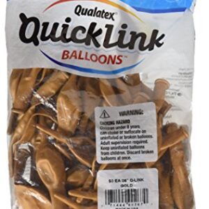 Qualatex PIONEER BALLOON COMPANY 90267 QUICKLINK-GOLD, 6", 1 Count (Pack of 1)