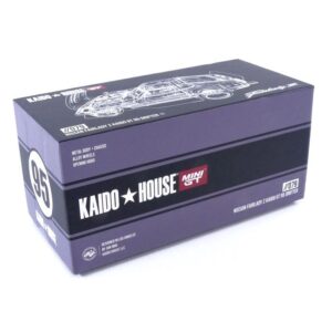 True Scale Miniatures Model Car Compatible with 1:64 Nissan Fairlady Z Kaido GT 95 Drifter V1 Black Grey Limited Edition 1/64 Diecast Model Car Kaido House KHMG079