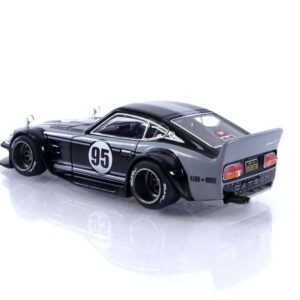 True Scale Miniatures Model Car Compatible with 1:64 Nissan Fairlady Z Kaido GT 95 Drifter V1 Black Grey Limited Edition 1/64 Diecast Model Car Kaido House KHMG079