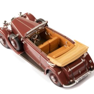 Esval Models 1933-37 290 W18 Lang Cabriolet B Maroon Limited Edition to 250 Pieces Worldwide 1/43 Model Car EMEU43043E