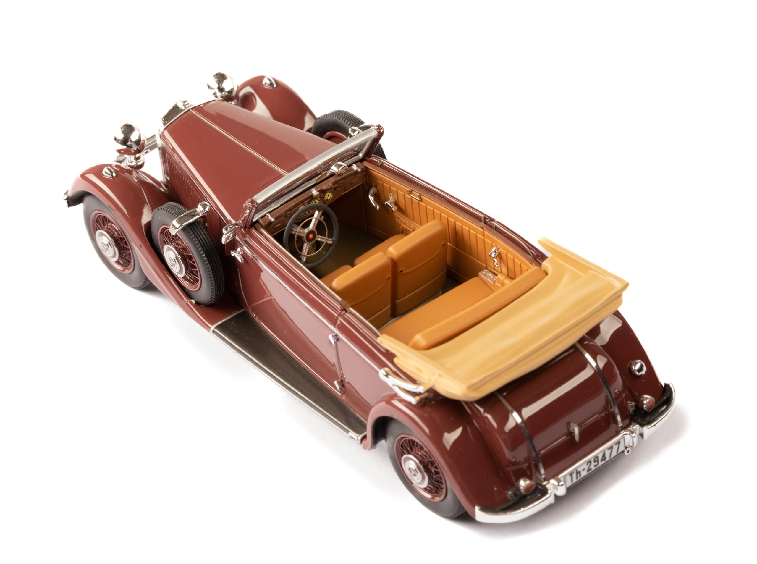 Esval Models 1933-37 290 W18 Lang Cabriolet B Maroon Limited Edition to 250 Pieces Worldwide 1/43 Model Car EMEU43043E