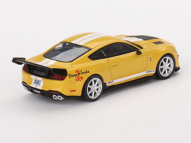 Shelby GT500 Dragon Snake Concept Yellow with White Stripes Limited Edition to 3240 Pieces Worldwide 1/64 Diecast Model Car by True Scale Miniatures MGT00535