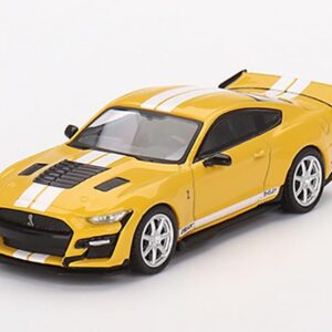 Shelby GT500 Dragon Snake Concept Yellow with White Stripes Limited Edition to 3240 Pieces Worldwide 1/64 Diecast Model Car by True Scale Miniatures MGT00535