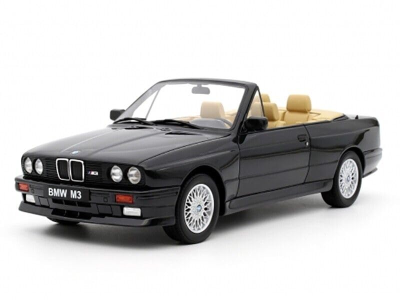 1989 E30 M3 Convertible Diamond Black Metallic Limited Edition to 3000 Pieces Worldwide 1/18 Model Car by Otto Mobile OT1012