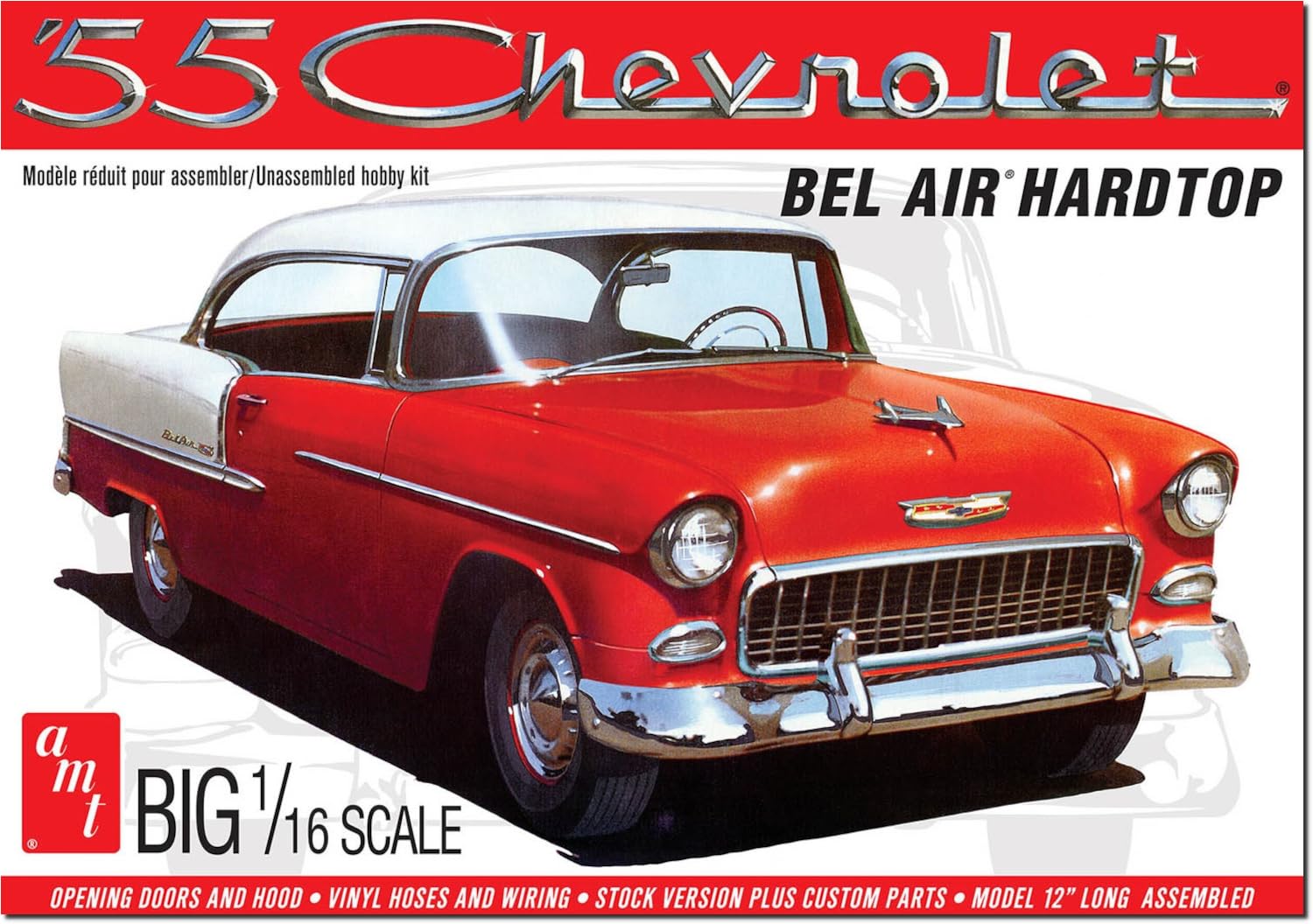 AMT 1955 Chevy Bel Air Hardtop 1:16 Scale Model Kit