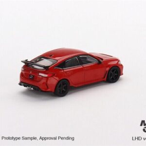 True Scale Miniatures Model Car Compatible with Honda Civic Type R Rallye 2023 W/Advan GT Wheel Red Limited Edition 1/64 Diecast Model Car MGT00546