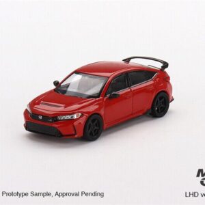 True Scale Miniatures Model Car Compatible with Honda Civic Type R Rallye 2023 W/Advan GT Wheel Red Limited Edition 1/64 Diecast Model Car MGT00546