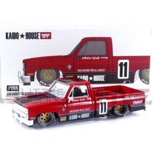 True Scale Miniatures Model Car Compatible with 1983 Chevrolet Silverado KAIDO V1 (Red) Limited Edition 1/64 Diecast Model Car Kaido House KHMG066