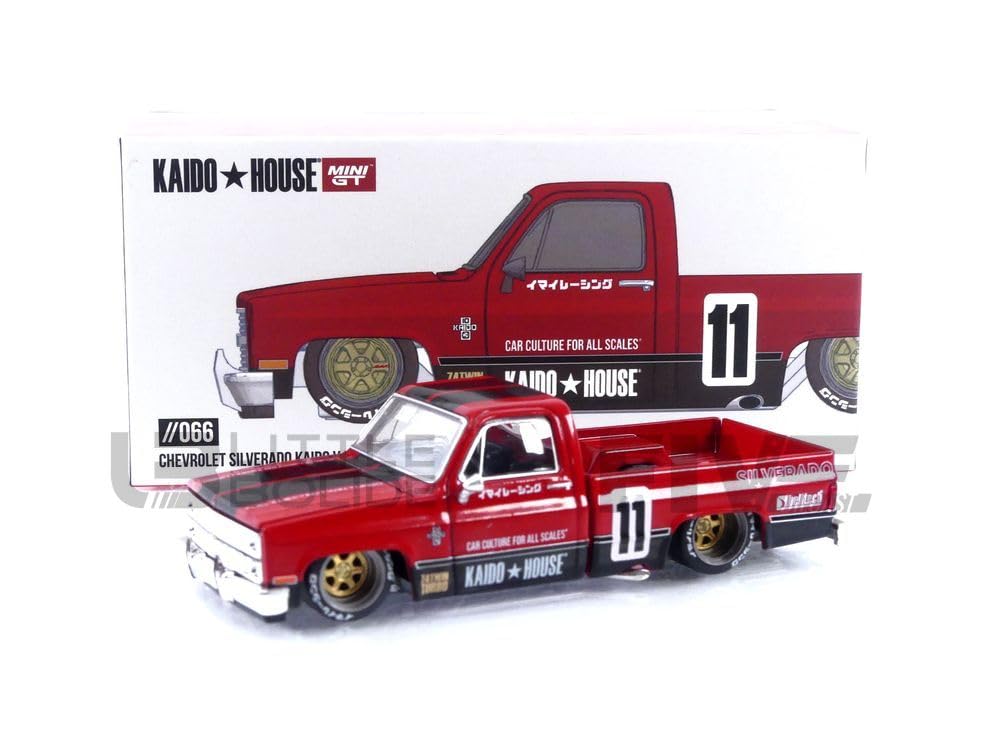 True Scale Miniatures Model Car Compatible with 1983 Chevrolet Silverado KAIDO V1 (Red) Limited Edition 1/64 Diecast Model Car Kaido House KHMG066