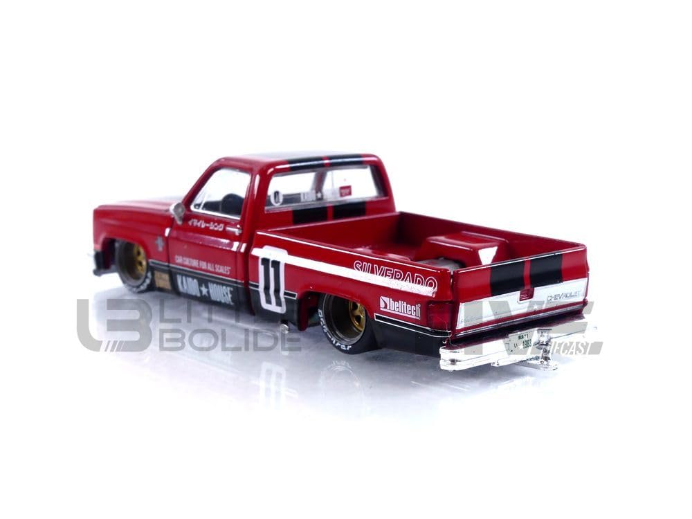 True Scale Miniatures Model Car Compatible with 1983 Chevrolet Silverado KAIDO V1 (Red) Limited Edition 1/64 Diecast Model Car Kaido House KHMG066