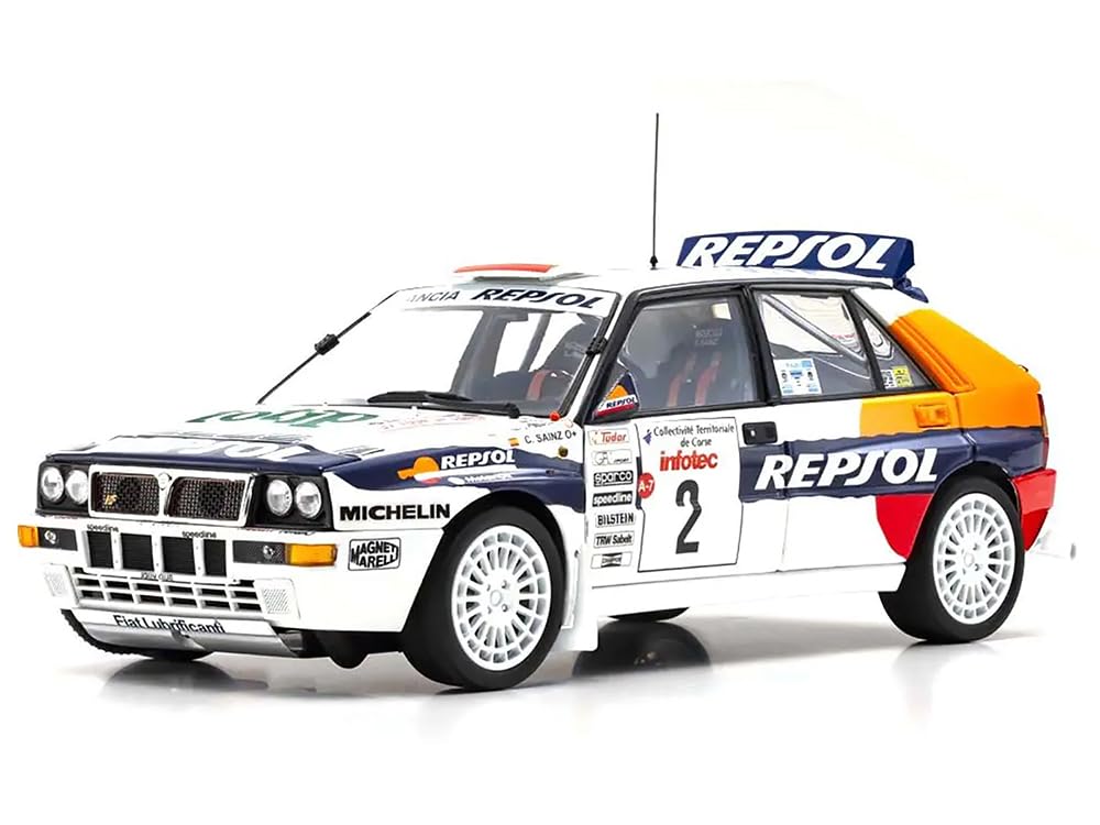 Lancia Delta HF Integrale Evoluzione #2 Carlos Sainz - Luis Moya Jolly Club Tour de Corse - Rallye de France (1993) 1/18 Diecast Model Car by Kyosho K08348J