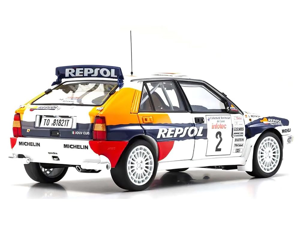 Lancia Delta HF Integrale Evoluzione #2 Carlos Sainz - Luis Moya Jolly Club Tour de Corse - Rallye de France (1993) 1/18 Diecast Model Car by Kyosho K08348J