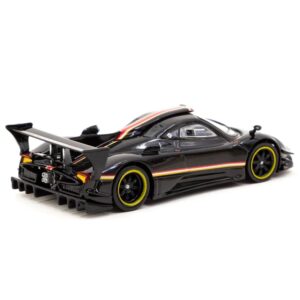 Tarmac Works Pagani Zonda Revolucion Nero Oro Black Metallic with Stripes Global64 Series 1/64 Diecast Model Car T64G-TL016-BK