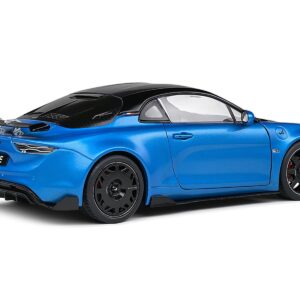 2023 Alpine A100 Radicale Blue Metallic with Carbon Hood and Top 1/18 Diecast Model Car by Solido S1801619