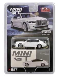 true scale miniatures model car compatible with bmw alpina b7 xdrive alpine white limited edition 1/64 diecast model car mgt00557