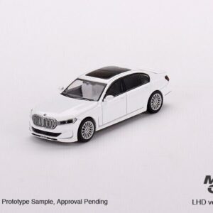 True Scale Miniatures Model Car Compatible with BMW Alpina B7 xDrive Alpine White Limited Edition 1/64 Diecast Model Car MGT00557