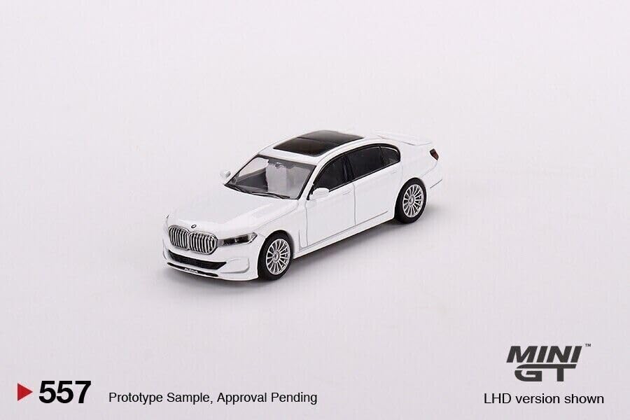 True Scale Miniatures Model Car Compatible with BMW Alpina B7 xDrive Alpine White Limited Edition 1/64 Diecast Model Car MGT00557