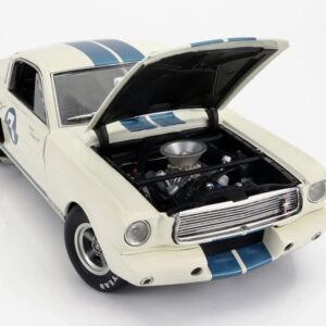 1965 Shelby G.T. 350R #7, White - Acme A1801814-1/18 Scale Diecast Model Car