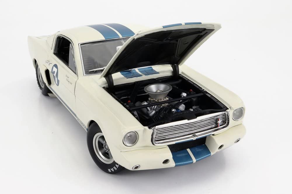 1965 Shelby G.T. 350R #7, White - Acme A1801814-1/18 Scale Diecast Model Car