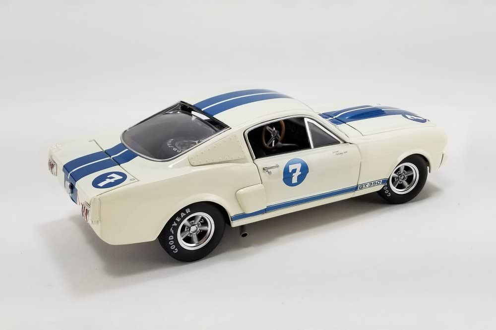 1965 Shelby G.T. 350R #7, White - Acme A1801814-1/18 Scale Diecast Model Car