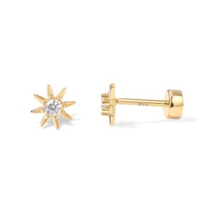 pavoi 14k gold flat backs (star, yellow gold)