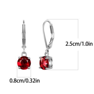 10 Pairs Silver Small Hoop Earrings with CZ Charm for Women-Flawless Cubic Zirconia LeverBack Drop Earrings for Women (10 pairs -CZ)