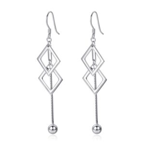 925 sterling silver dangle earrings geometric earrings for women