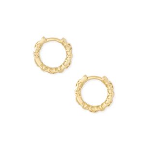 Kendra Scott Maggie Huggie Earrings for Women, Fashion Jewelry, 14k Gold-Plated Filigree