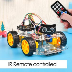 OSOYOO V2.1 Smart IOT Robot Car Kit for Arduino - Early STEM Education for Beginner Teenage and Kid – Learn Circuit, Sensor - Get Hands-on Experience on Programming, Electronics Assembling, Robotics