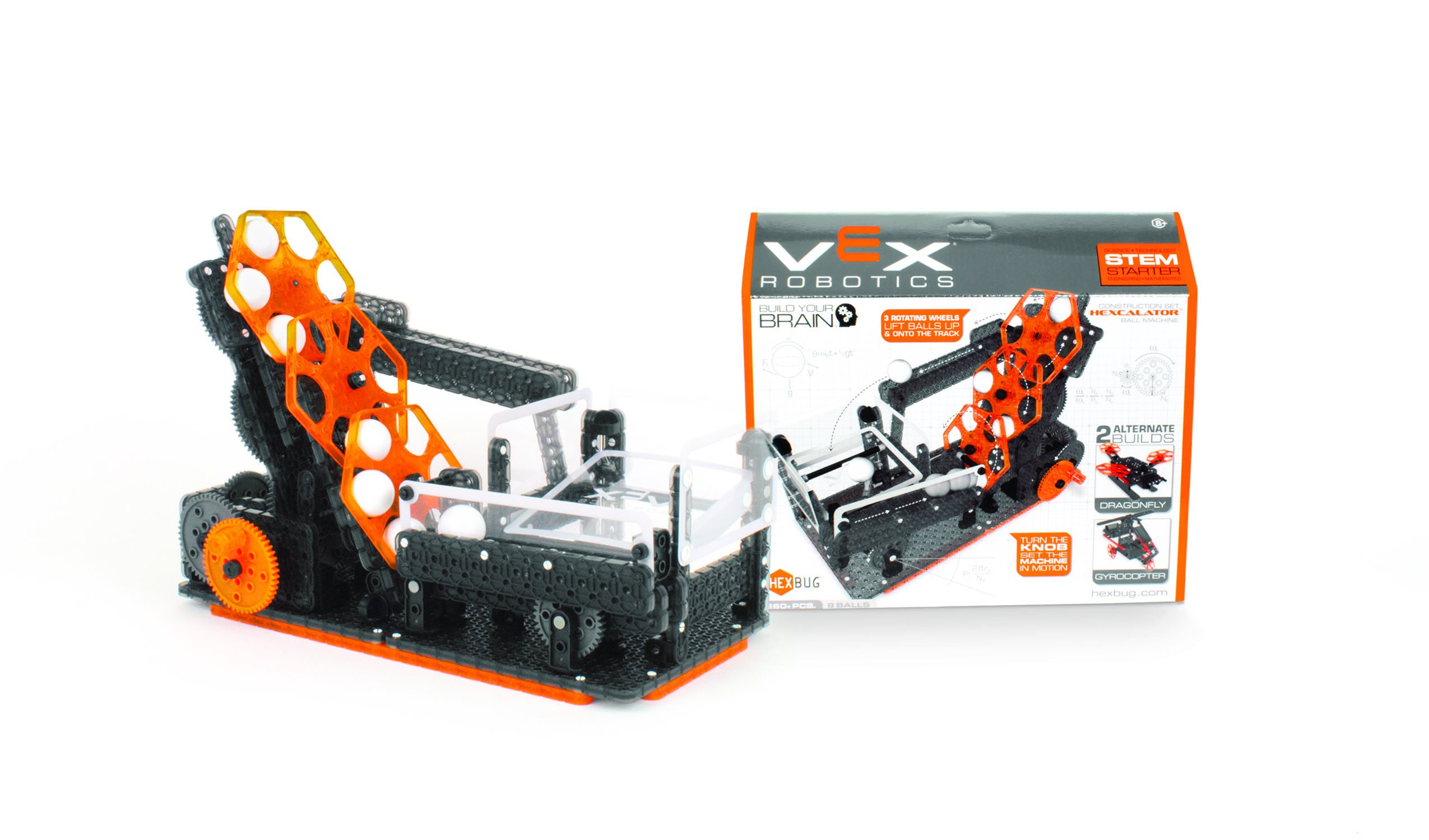 HEXBUG VEX Robotics Hexcalator Ball Machine,Black, Orange