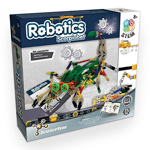 Science4you Scorpiobot Robotics Kit for Kids - Building Robot Toys for Kids 8-12 Year olds, Robot Kit with 161 Pieces, Stem Building Games, Robots for Kids, Gift for 8+ Year Olds Boys and Girls